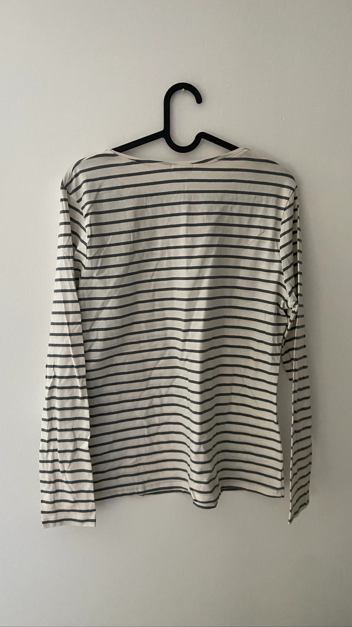 White and grey striped top size L – photo 4